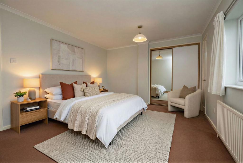 Virtual furniture added to image