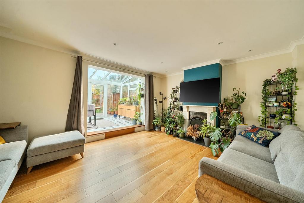 Living room, fireplace