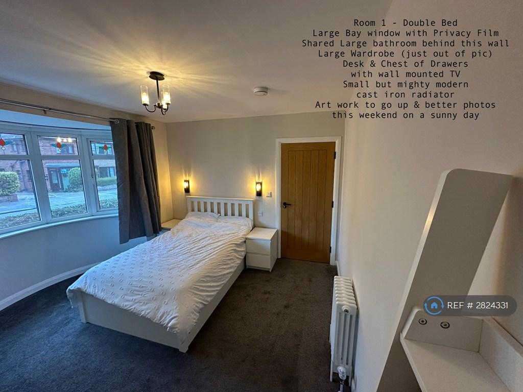 Room 1 - Double (Shared Bathroom With 1 Room)