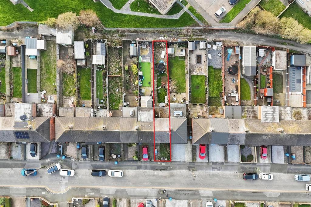 Aerial view of the property