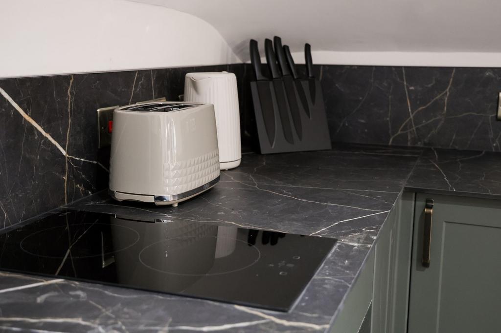 Stylish modern kitchen worktop with appliances...