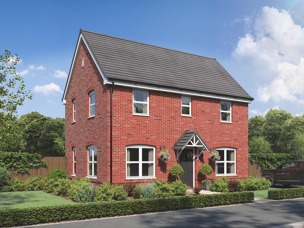 Detached house exterior, driveway