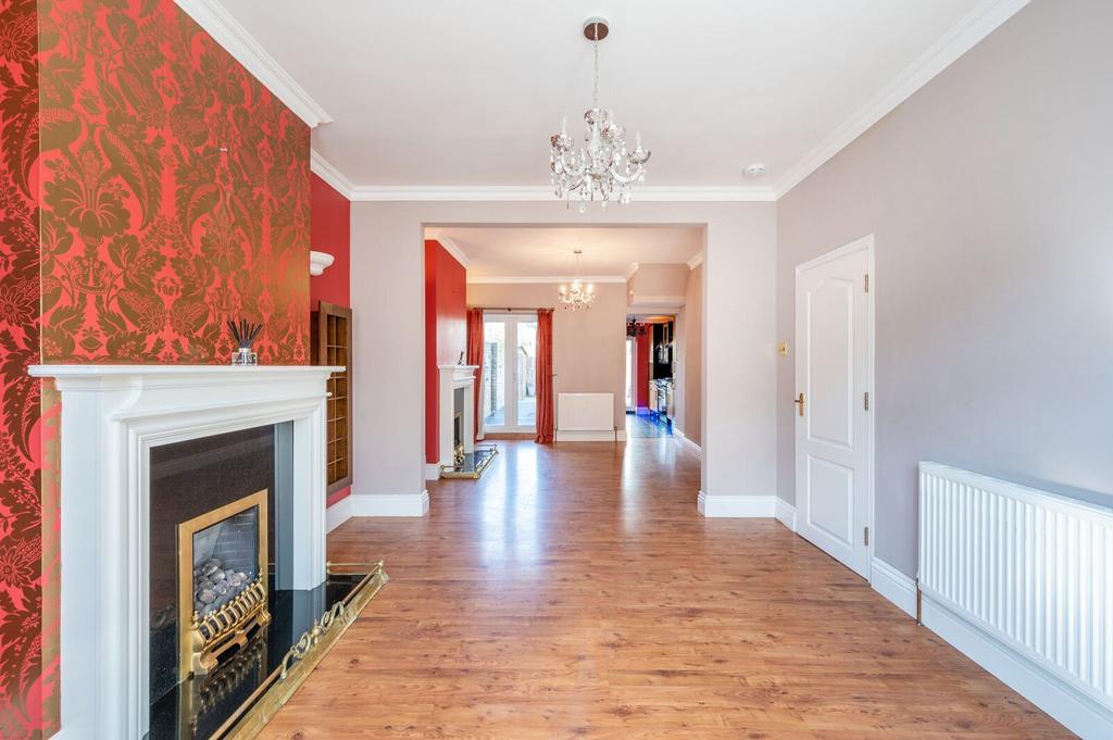Living room, fireplace