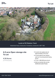 Land to rent - Wakefield Rd Pontefract WF7 7AE