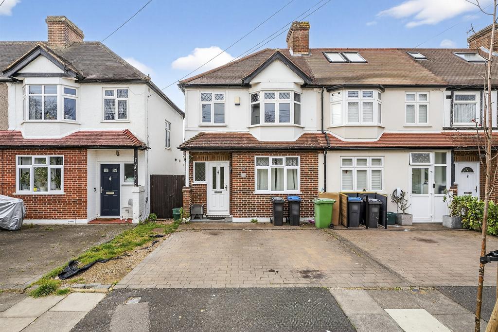 Semi-detached house exterior, driveway