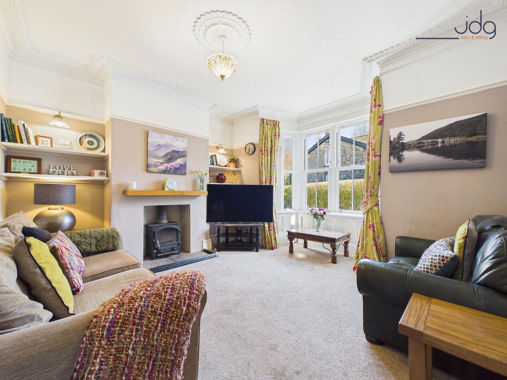 Cosy Lounge with log burner