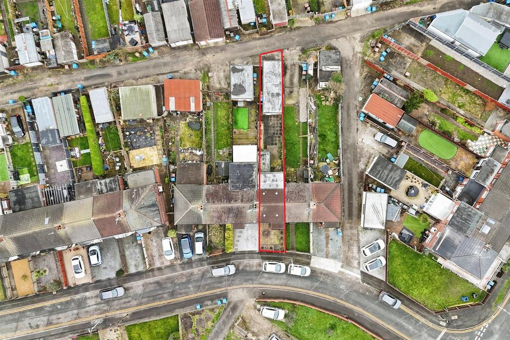Aerial view of the property