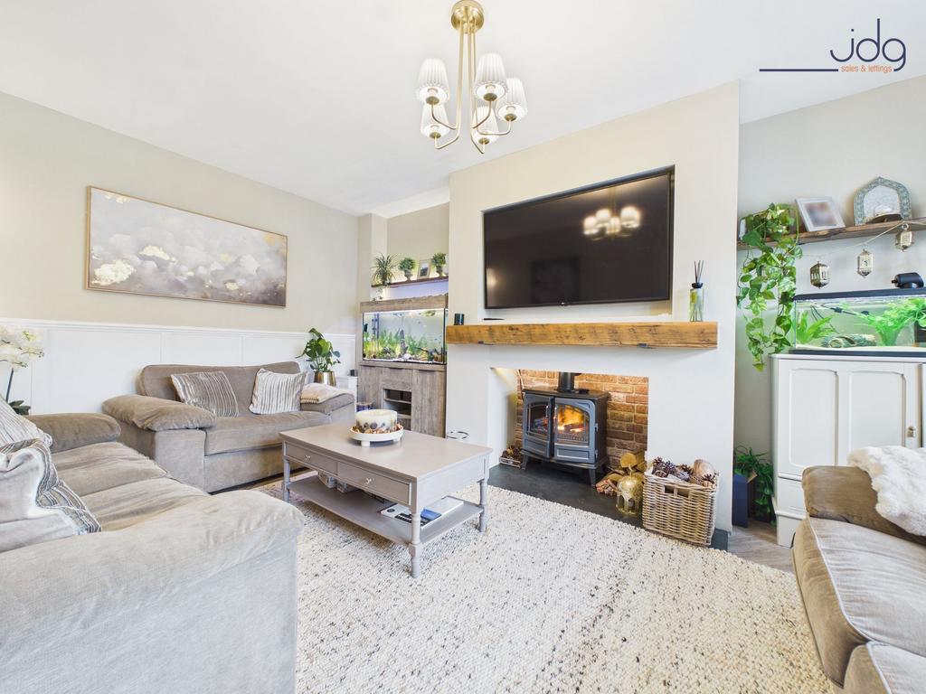 Cosy Lounge with Log Burner