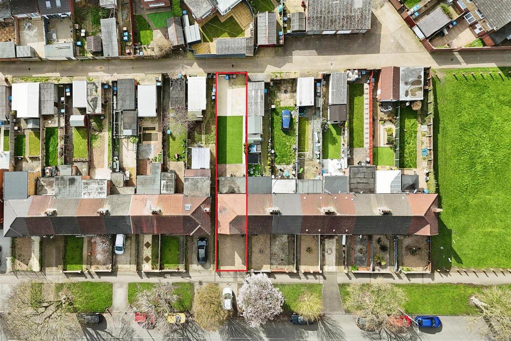 Aerial view of the property