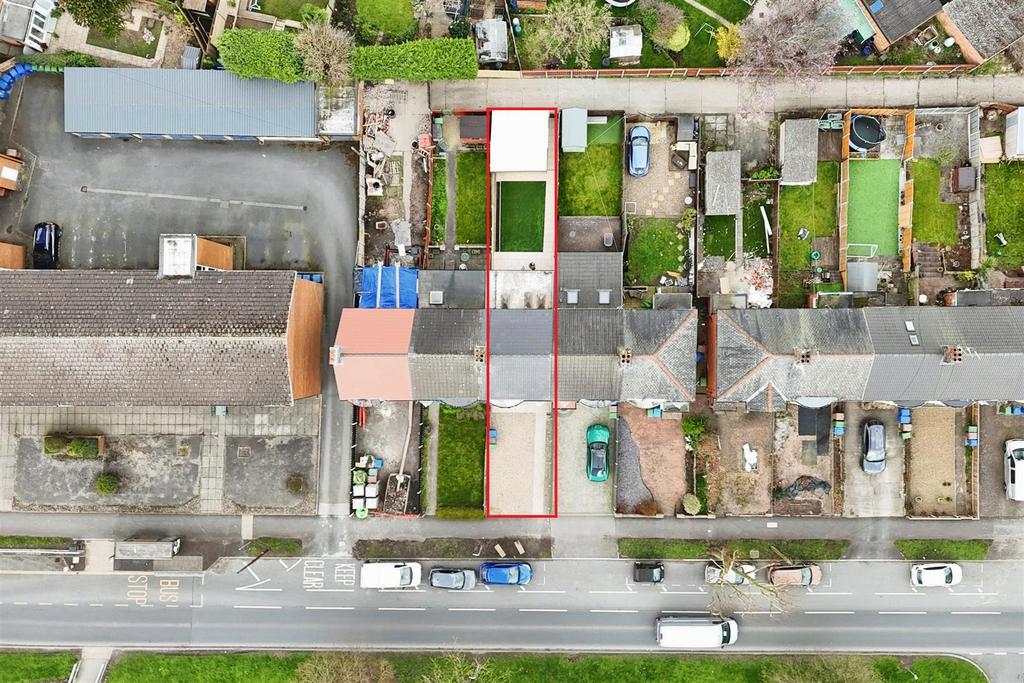 Aerial view of the property