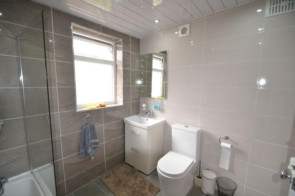 Modern bathroom with a clean, bright appearance...