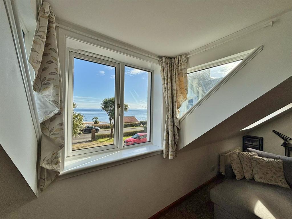 Sea views from Garret Cottage upper lounge, Ayrshi