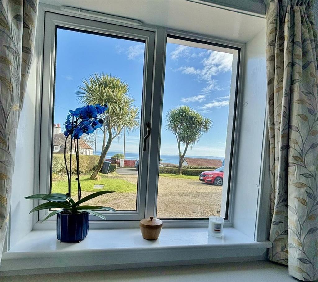 Bedroom sea views from Garret Cottage, Whiting Bay