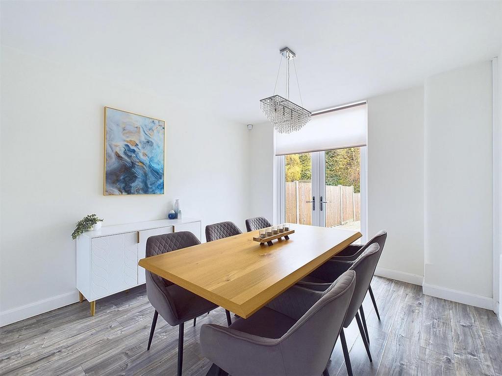 Bright, modern open-plan living/dining area wit...