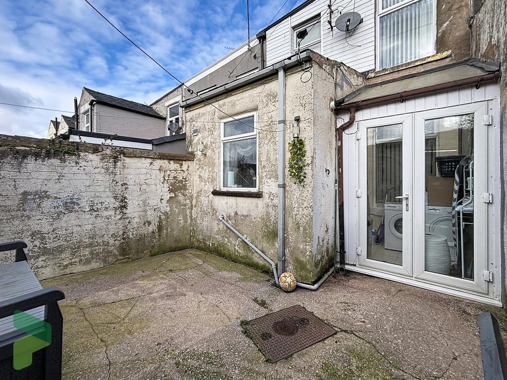 Rear elevation and yard