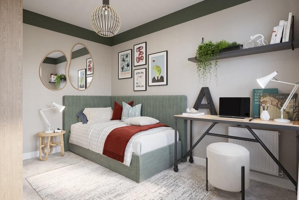 Bedroom 3 is located on the first floor and...