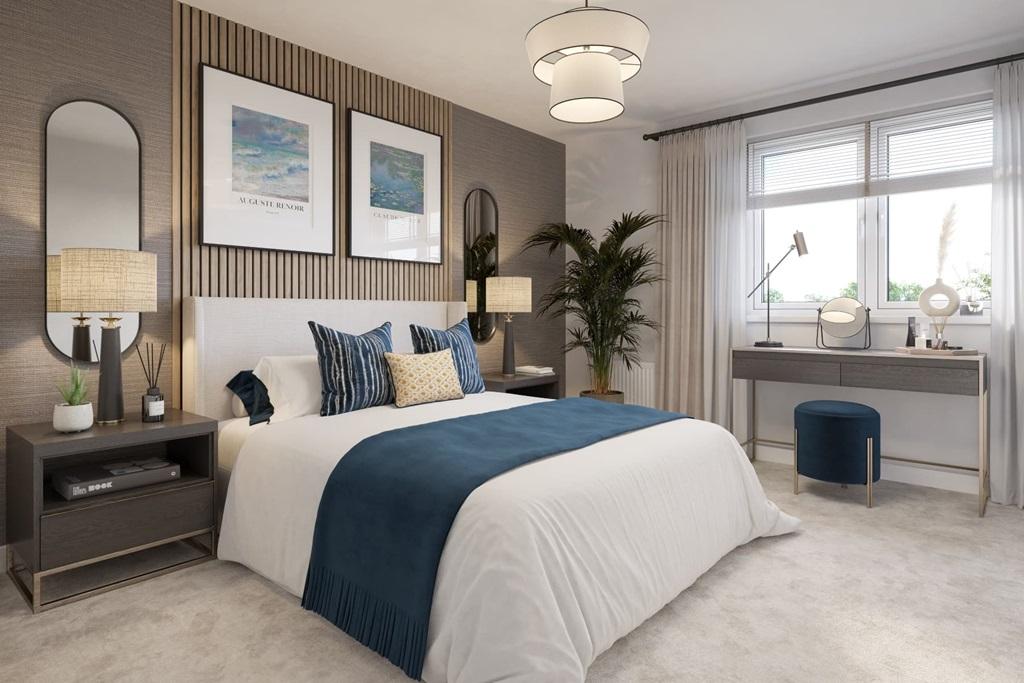 Bedroom 1 is located on the second floor and...