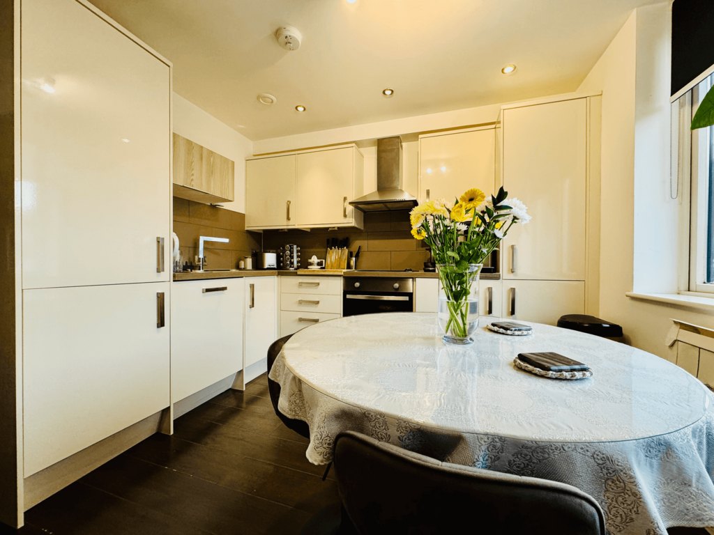 Open plan reception/kitchen one