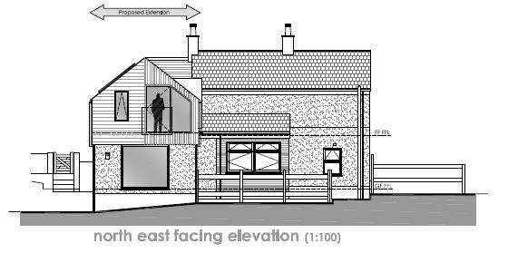 Elevation with Proposed Extension