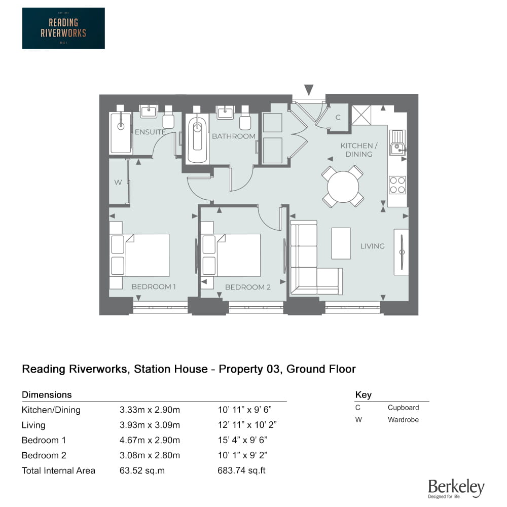 2 bedroom apartment for sale - Floor Plan