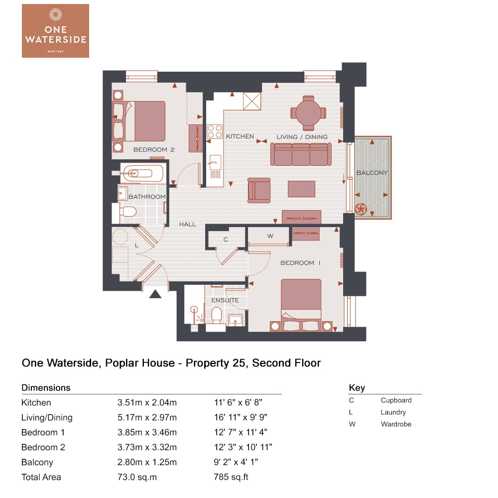 2 bedroom apartment for sale - Floor Plan