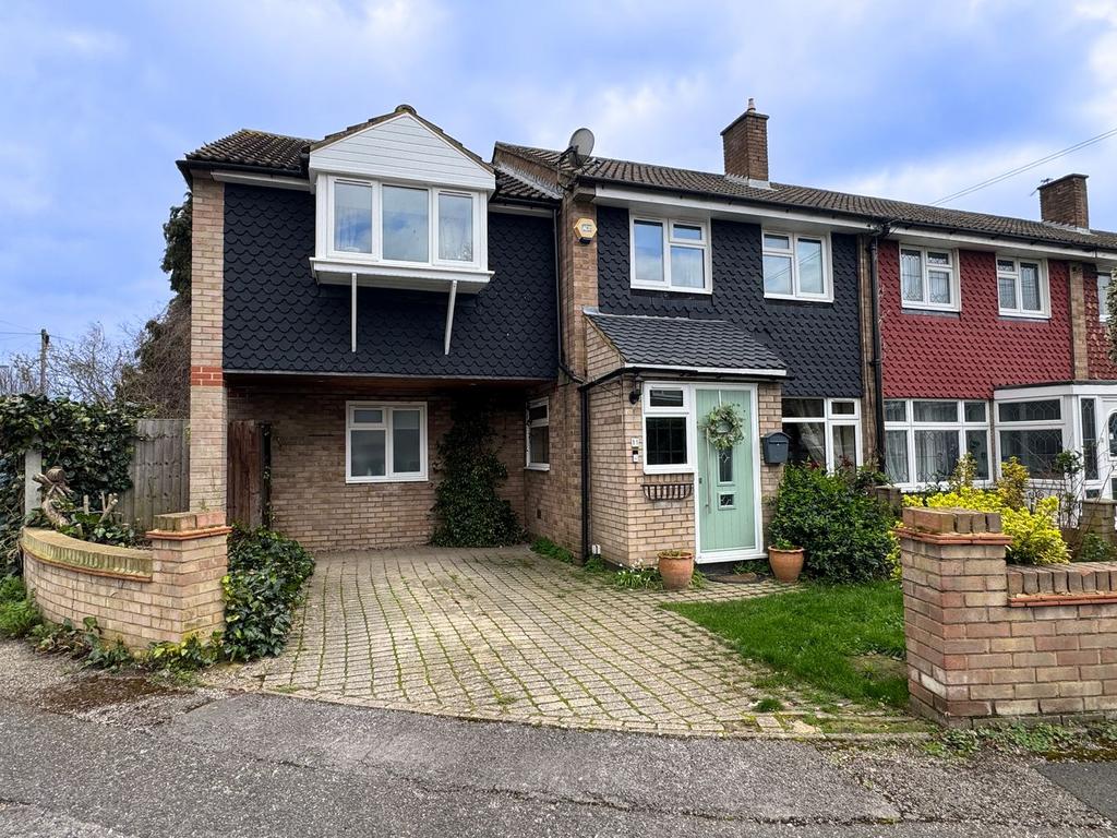 Semi-detached house exterior, driveway