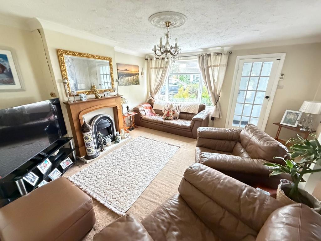 Living room, fireplace
