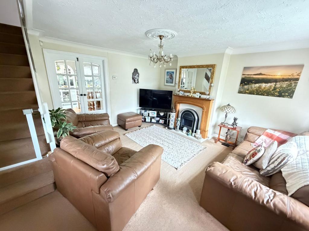 Living room, fireplace
