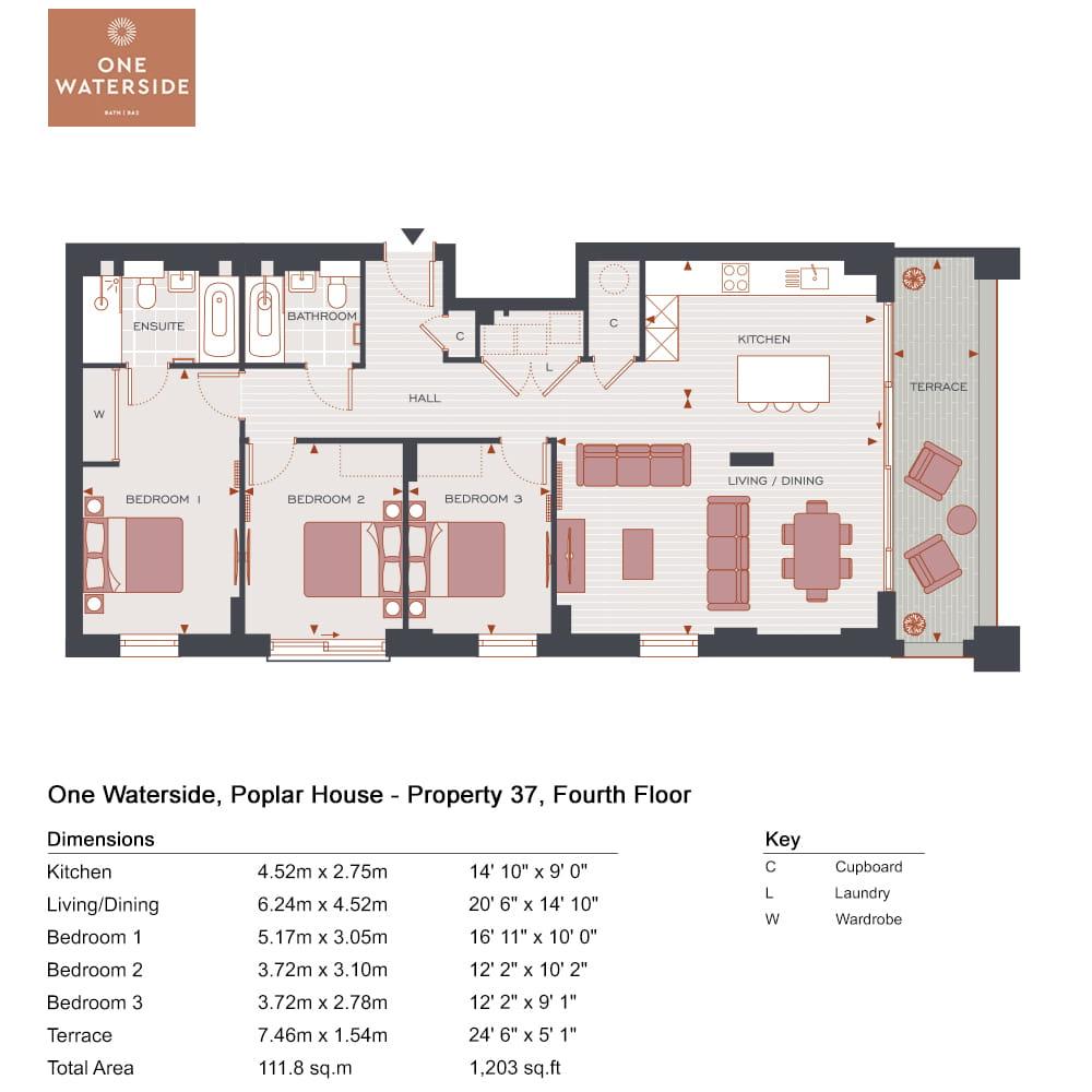 3 bedroom apartment for sale - Floor Plan