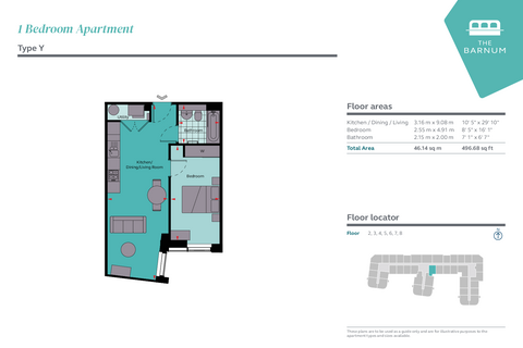 1 bedroom apartment to rent, The Barnum, Nottingham Nottingham NG2