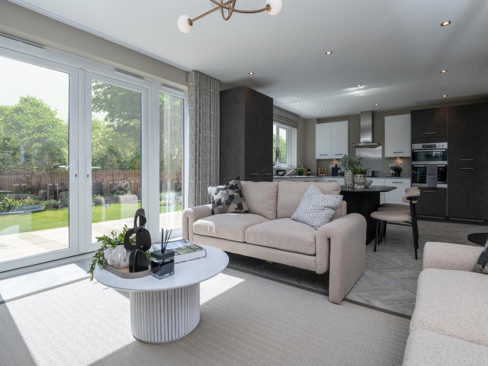Family room of the Cambridge, a 4 bedroom house