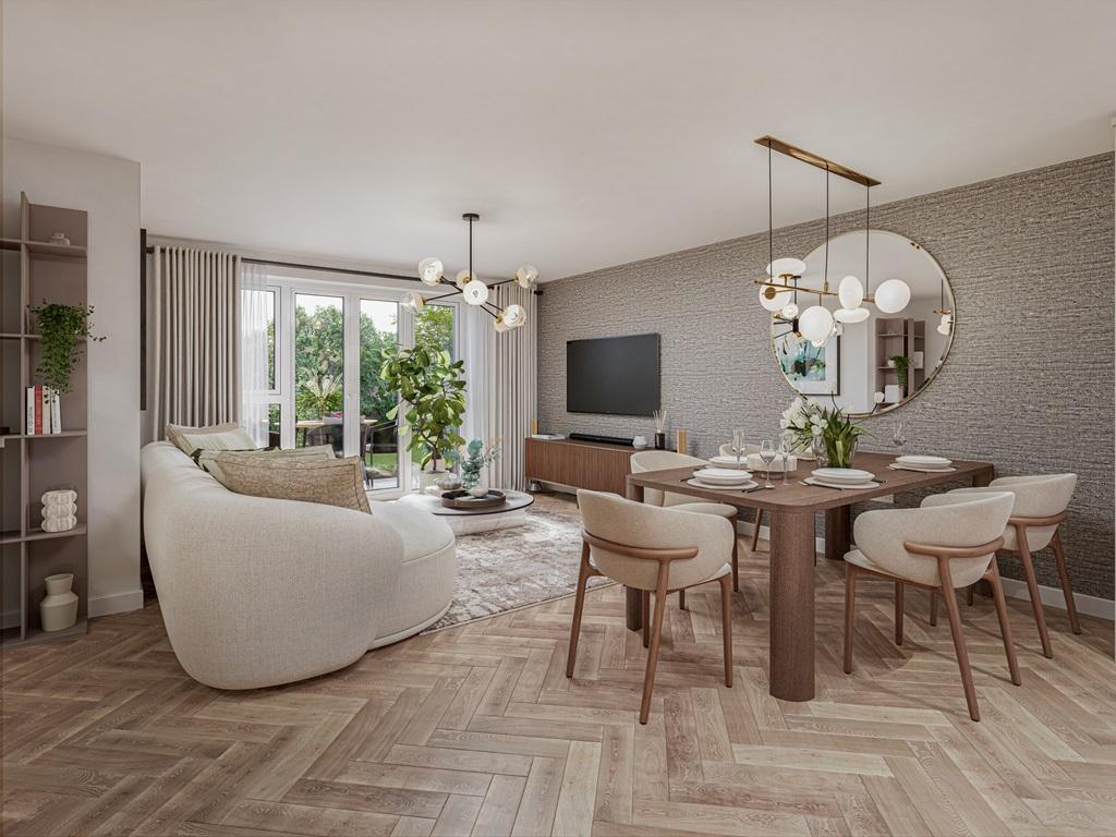 Open-plan living space means you can flow...