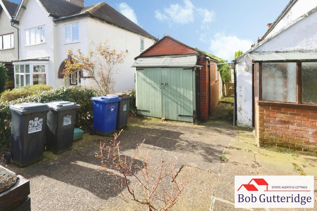 Detached brick garage