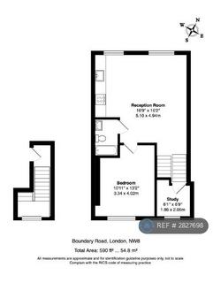 2 bedroom flat to rent, Boundary Road, London, NW8
