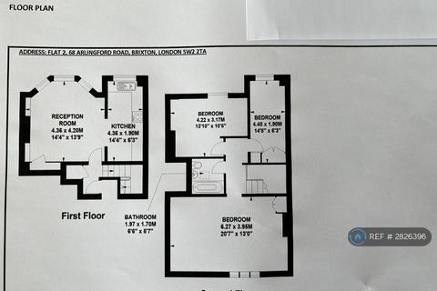 3 bedroom flat to rent, Arlingford Road, London, SW2