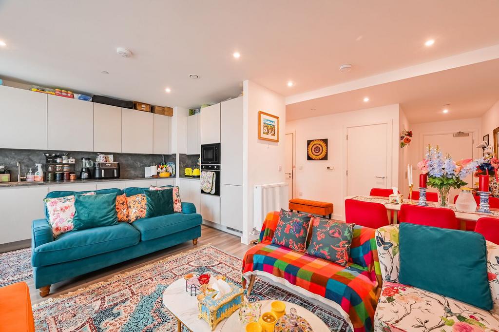 Open-plan living area, open plan living