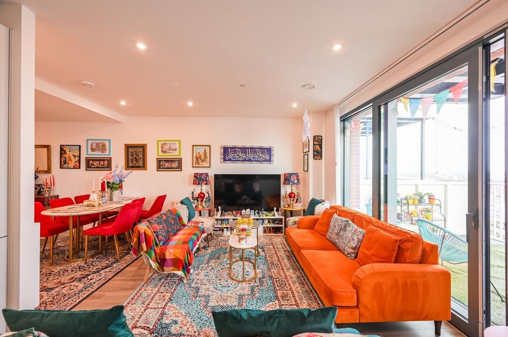Open-plan living area, open plan living