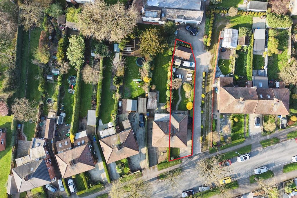 Aerial view of the property