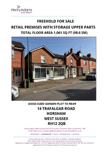 Retail property (high street) for sale, 14 Trafalgar Rd Horsham RH12 2QB