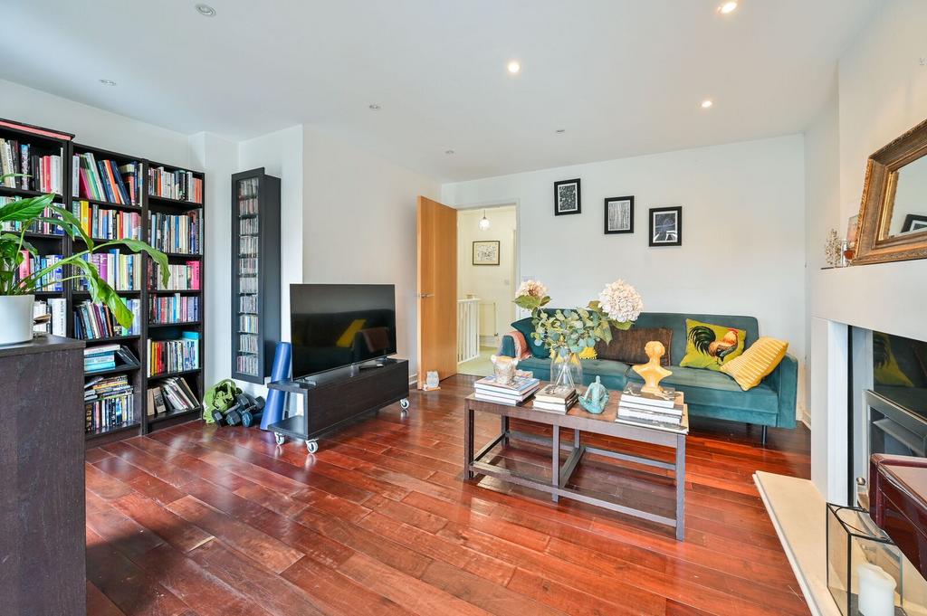 Living room, fireplace
