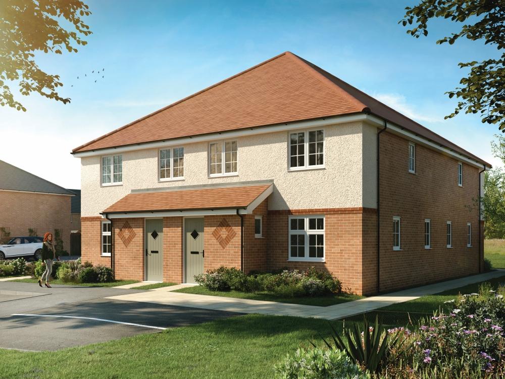 External CGI of the Bromsgrove, a block of 2...