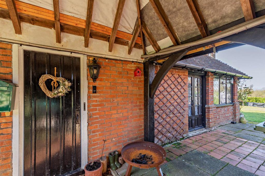 Front door to cottage