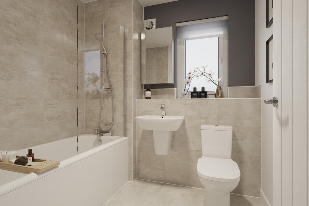 Spacious bathroom