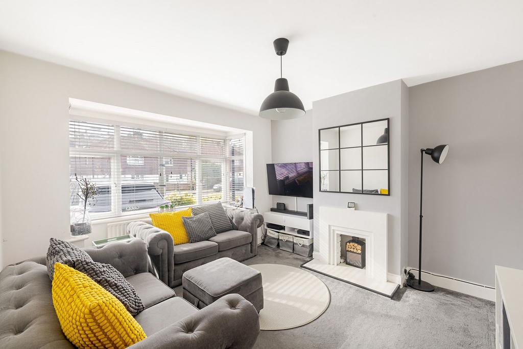 Living room, fireplace