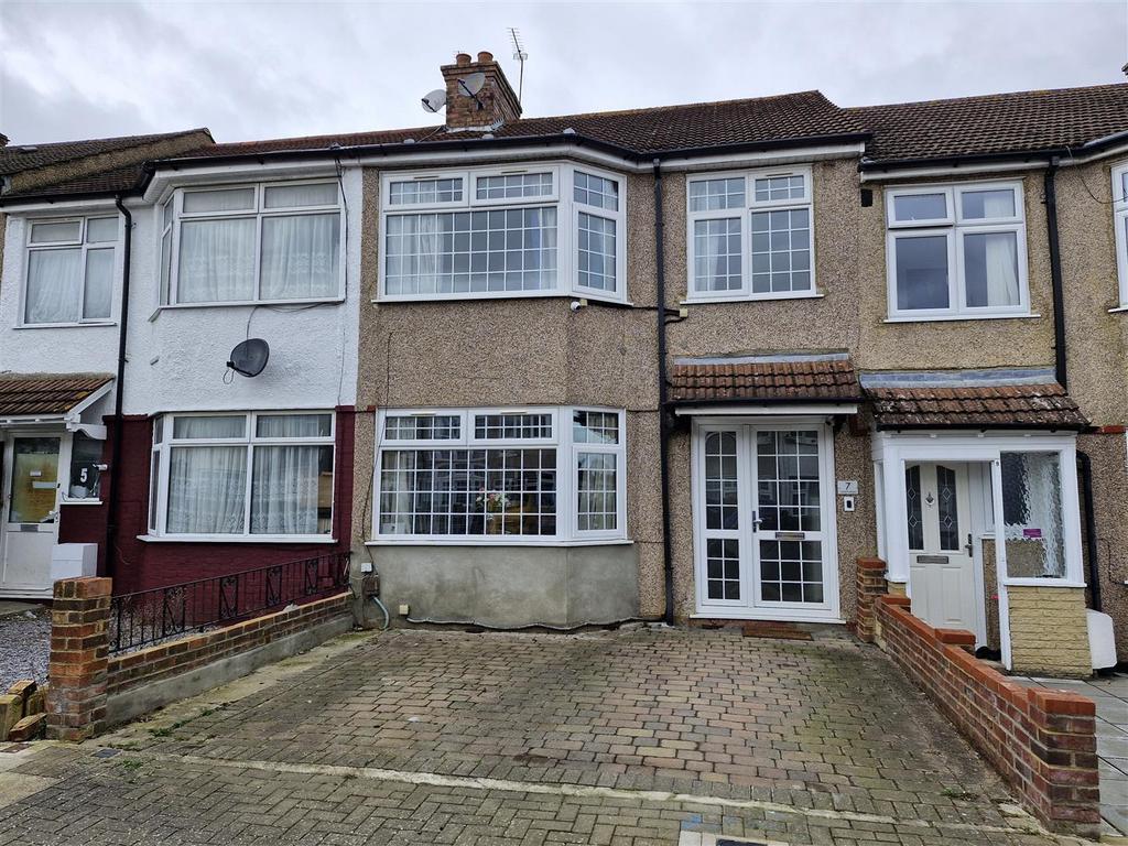 Semi-detached house exterior, driveway