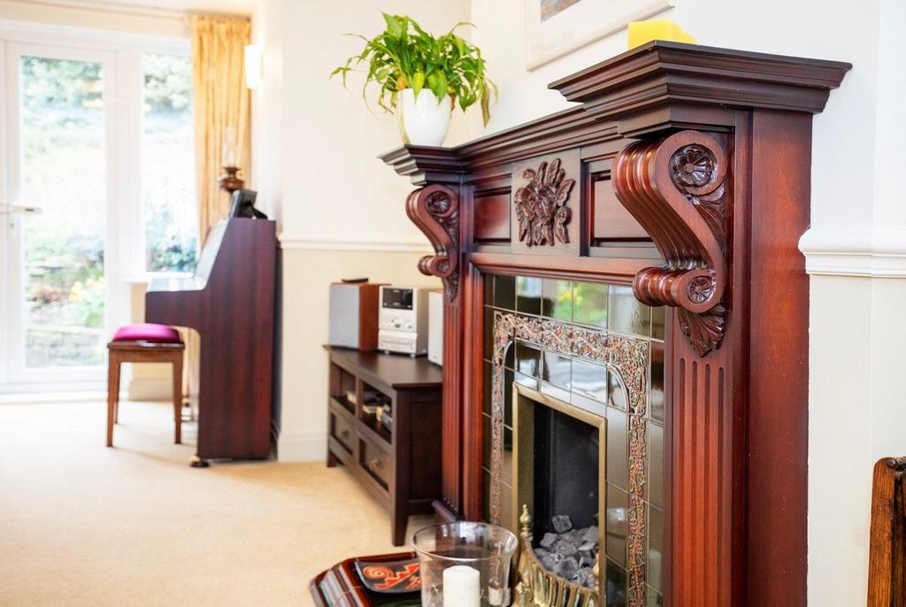 Dining room fireplace