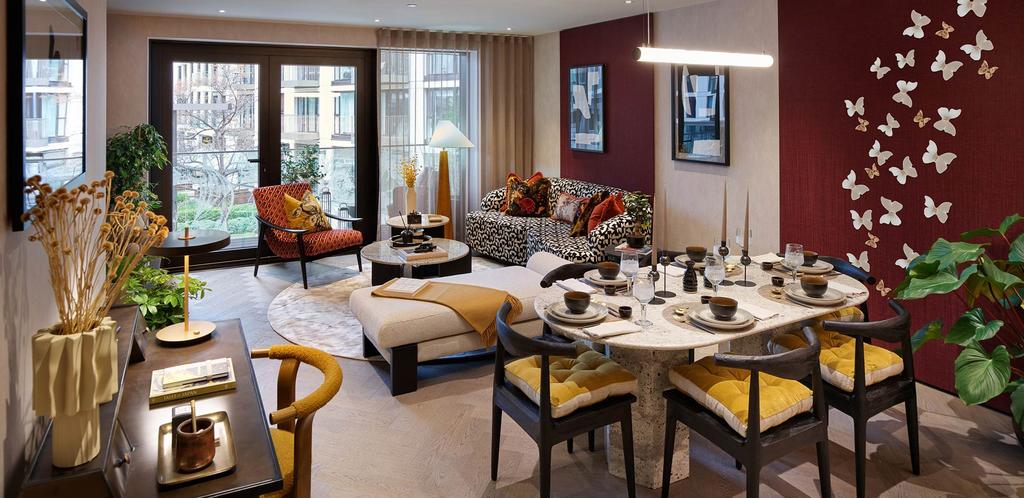 London-dock, Interior living and dining image...