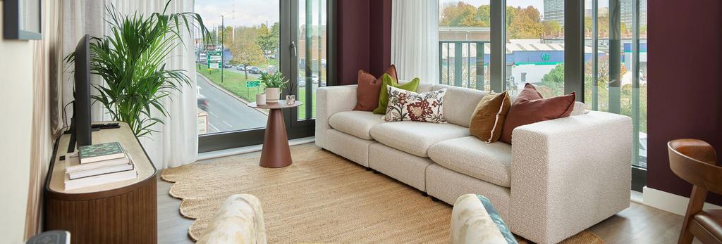 Glasswater-locks, An interior living area at...