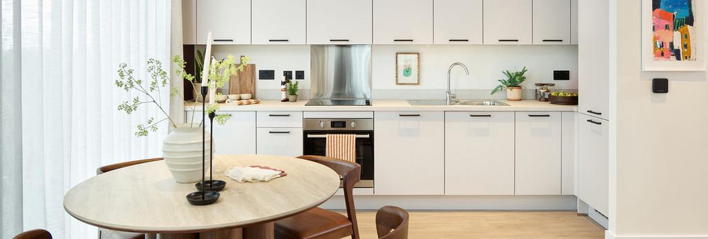 Glasswater-locks, An interior Kitchen / Dining...