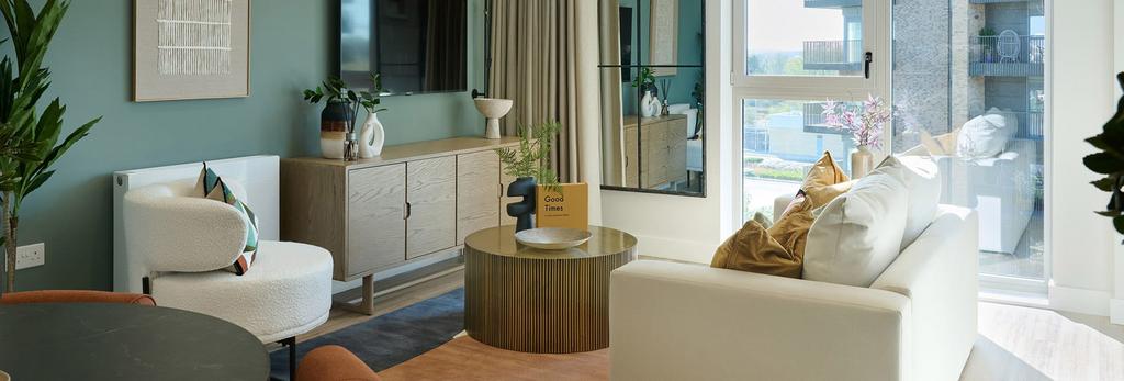 Bankside-gardens, Spacious living area with...